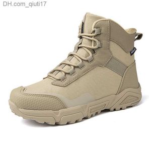 Botas Top Botas Táticas Masculinas Botas Militares Deserto Trabalho Sapatos de Segurança Sapatos de Escalada Tornozelo Botas Masculinas Ao Ar Livre Z230803