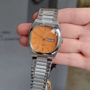 Damenuhr, mittelalterlich, quadratisch, TV-Größe, 36 mm, rosafarbenes Zifferblatt, leuchtender Zeiger, Fischauge, gewölbtes Glas, Quarzwerk, Trend-Designeruhren, wasserdicht