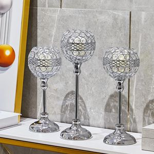 Candle Holders Crystal European Holder Centerpiece romantyczne estetyczne nowoczesne rustykalne elementy dekoracji stolików portavelas