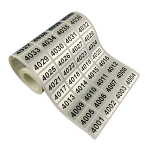 Adhesive Stickers 1000 Labels Consecutive Number Roll 20mm 10mm Inventory stickers Waterproof High Quality 230803