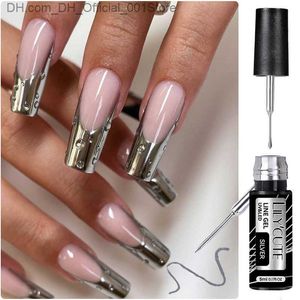 Nagellack LILYCUTE 5 ml Metallic-Lack-Gel zum Polieren von Nailart im französischen Stil, halbpermanent, superheller Silberspiegel-Gel-Nagellack Z230802