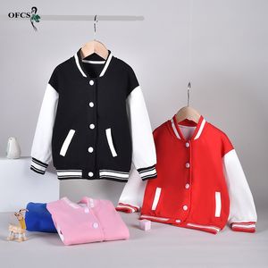 Jackets Autumn Kids Jackets For Boys Girls Custom Baseball Coats Yourselves Chirldren's Clothes Casual Light Weight Outerwear Sweatshirt 230803