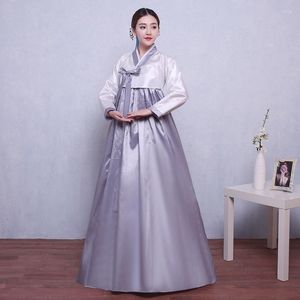 Etnisk kläder koreansk stil dansdräkt förbättrad scen nationella kläder traditionella kvinnliga hanbok performance klänning