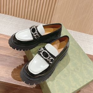 Top Platform Loafers 2023 Новый стиль в стиле College G-gain gune round toes loafers Женщины для обуви платформы обувь роскошные дизайнер