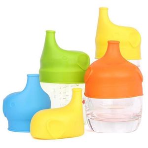 İçecek Yazılım Kapağı Çocuklar Toddler Bebek Taşınabilir Portatif Dökülme Koşullu Fil Sile Yeniden Kullanılabilir Kupa ER İçme Eğitim Su Şişesi Damlası Teslimat Ev DHTJ