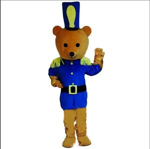 Orso Polizia Mascotte Animali Costume Abbigliamento Abiti per feste in maschera per adulti Abiti da parata all'aperto di Natale di Halloween