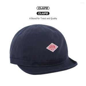 Ball Caps Clape Cotton Soft Short Brim Baseball Cap Fashion Label Solid Color Flip Hiphop Snapback Fitted Hats Dad Hat Gorras