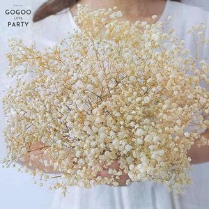 Natural Dried Gypsophila Paniculata Eternal Breath Bouquets for Valentine's Day, Wedding, and Home Decor