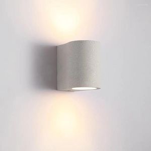 Wall Lamp Cement Designer's Creative Terrazzo Sconces Home Decor Light Nordic Bedroom Bedside Stair Aisle Industrial Lights