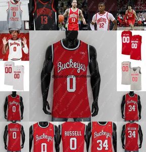 Ohio State Buckeyes Basketball Jersey Justice Sueing Tanner Holden Brice Sensabaugh Zed Key Sean McNeil Roddy Gayle Jr Isaac Likekele E.J. Liddell 23 James 0 R