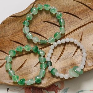 Strand Original Innovative Chinese Fu Su Natural Stone Colored Jade Bambu Armband Diy Classic Armband