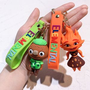 New Cute Cartoon Silicone Doll Pendant Anime Crazy Element City Doll Keychain Toy Small Gift Wholesale