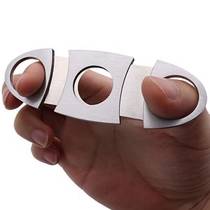 Stainless Steel Cigar Cutter Knife Portable Small Double Blades Cigar Scissors Metal Cut Cigars Devices Tools Smoking Accessories Wholesale