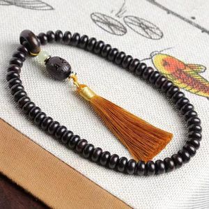 Strand Xiaoye czerwone drzewo sandałowe Abacus koraliki ręczne męskie i damskie pierścionek biegowy Tassel Buddha Trend Trend Gift