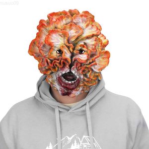 Party Masks The Last Of Us Clickers Mask Cosplay Scary Mushroom Monster Full Head Infected Person Masker Halloween Outdoor Game Props L230803