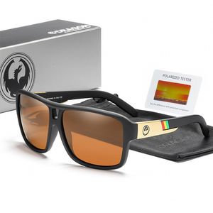 Solglasögon Dragon Brand Square Polarised Solglasögon Män kvinnor Jam Designad Male Black Outdoor Sport Polarization UV400 Sun Glasses Eyewear 230802