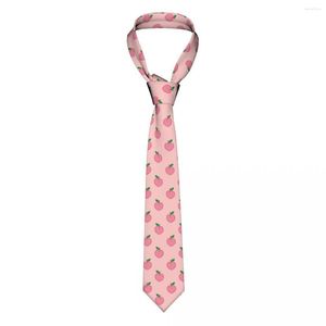 Papillon Rosa Pesca Cravatta Unisex Poliestere 8 Cm Frutta Collo Per Uomo Slim Classico Abbigliamento Quotidiano Gravatas Matrimonio Puntelli Cosplay