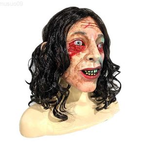 Maschere per feste 2023 Maschera in lattice di Halloween Faccia Diavolo Demone Fantasma Cosplay Horror Killer Face Maschera raccapricciante Puntelli horror Party L230803