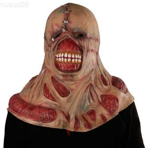 Party Masks Halloween Zombie Mask Scary Tyrant Horror Mask Cosplay Nemesis Costume Props Horror Movie Latex Masks L230808