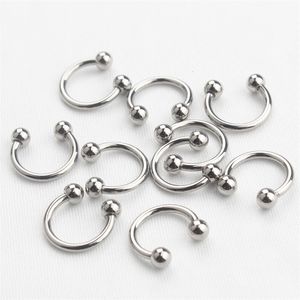 Labret Lip Piercing Jewelry G23 External Thread Nose Rings Horseshoe Nipple BCR CBR Eyebrow Piercings Earring Cartilage Tragus Body 230802