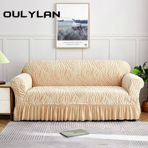 Chair Covers Oulylan Thick Cationic Skirt Sofa Cover Single Double Three Seater Elastic All inclusive Dustproof 230802