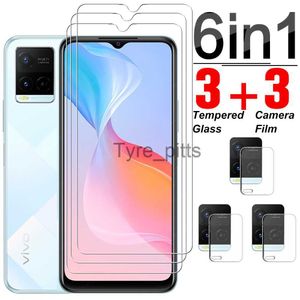 Cell Phone Screen Protectors 6 in 1 Screen ProtectorFor Vivo Y21 Tempered Glass Lens Film For vivo Y21 Y21s Y33s Y53s 4G Y52 Y72 5G Protective Glass x0803