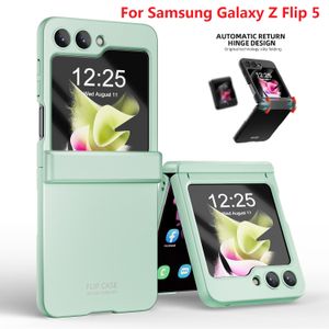 Matte Hard For Samsung Galaxy Z Flip 5 Case Ring Stand Hinge Protection Cover