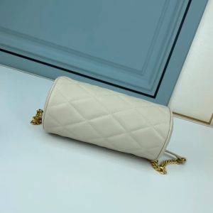 2023 Nova Bolsa Cylinder Designer de Luxo Bolsa Feminina de Um Ombro Transversal Moda Versátil Clássica Lingge Simples Casual