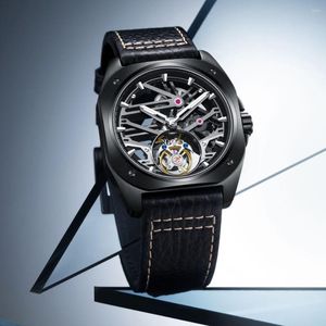 Zegarek Aesop Real Mechanical Tourbillon Watch Limited Edition Luxury Men Manual Ruch uzwojenia dwustronna pusta pustka