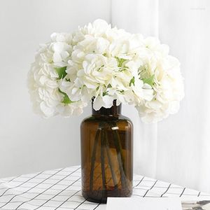 Dekoratif Çiçekler 34cm Yükseklik İpek Çiçek Hidrangea Yapay Buket Ev Düğün Dekorasyonu Kapalı Evlilik Partisi Tedarik