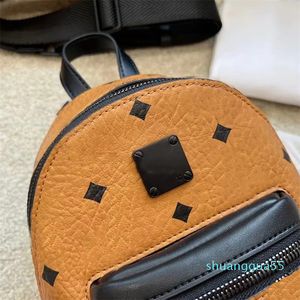 Lederrucksack, Damenmode, Retro-Rucksäcke, Designer-Mini-Schultaschen für Mädchen, exquisite bedruckte Buchstaben, lässiger kleiner Rucksack-Stil