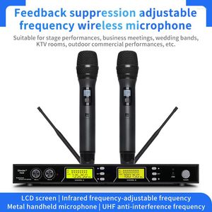 Microphones Professional Wireless Microphone One Drag Two For Stage Performance Meeting Family Karaoke Wedding KTV Micropho