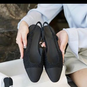Nova cor clássica feminina sapatos de salto alto moda sapatos de couro genuíno designers de luxo sapatos estilingue sapatos de escritório verão sapatos versáteis sapatos de fábrica