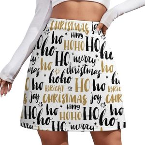 Saias Word Art Estética Saia Verão Natal Carta Estampada Moda Casual Linha A Moderna Mini Roupas Grandes Personalizadas