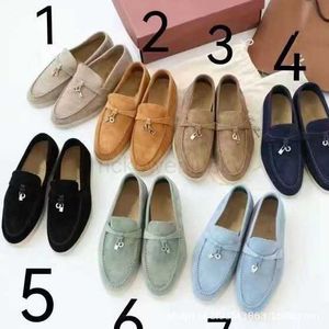 loro pianaa loro piano LP shoe British Slip-on 2023 new style casual slip on loafers tassel lock buckle bean shoes Shoes best quality