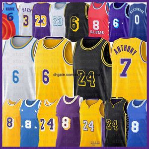 Russell Westbrook Carmelo Anthony 3 Davis Basketball Jersey 6 23 James 0 3 7 Mens Shirts 32 34 Sports Jerseys Retro Mesh New Vintage