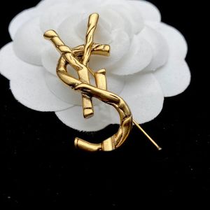 Bamboo Texture Brooch Designer Letter Brooch Pins Luxury L Fashion High Quality Jewelry Women Men Unisex Gold Broochs G238034C