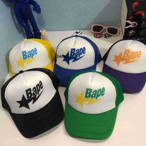 Bapesta cap Japanese fashion baseball bent brim cap Hip hop couple mesh cap outdoor leisure fashion for men and women