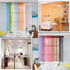 Curtain Window Panels Room Finished Divider Curtains Shiny Tassel String Door Partition Valance