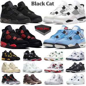 Box 4 famous footwear basketball shoes - Military Black, Red, Thunder, University Blue, Pine Green, Bred - Men's and Women's Trainers and Sports Sneakers