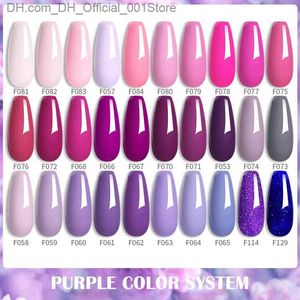 Nail Polish LILYCUTE 7ML gel nail polish is fully used for ergonomic purple nail art semi permanent soap LED/UV nail gel polishing Z230804