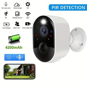 1pc Security Camera Wireless Outdoor, Solar Camera For Home Security, 1080P,Human And Motion Detection, 2-Way Talk, Night Vision Camera, 2.4G WiFi