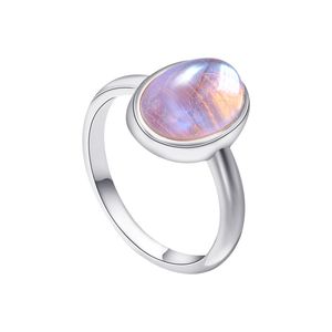 Hot Selling s925 Sterling Silver Blue Pink Australian Gem Beautiful Ring Exquisite Shiny Fashion Versatile Women's