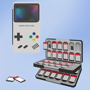 Spielkartenetui für Nintendo Switch Switch OLED Switch Lite, tragbarer Switch-Spiel-Speicherkartenspeicher mit 24 Spielkartensteckplätzen und 24 Micro-SD-Kartensteckplätzen