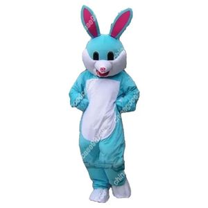 Costume adulto della mascotte del coniglio blu di Characte Vestito da Natale di Halloween Costume completo della mascotte dell'attrezzatura dei puntelli del corpo