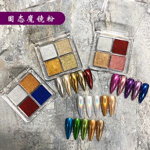 Paznokcie lustro stałe dzieła sztuka proszek proszek chromowany proszek do gwoździ dekoracje DIY MANICURE 230802