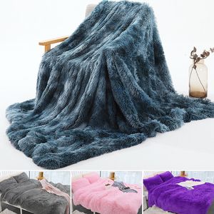 Одеяла Techome Shaggy Throw Blovel для кроватей мягкий длинная плюшевая крышка кровати пушистое искусственный мех диван диван 230802