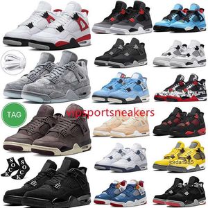 2024 Jumpman 4 4S Basketbol Ayakkabı Gece Yarısı Donanma Askeri Siyah Tuval Üniversitesi Blue Thunder Yelken Kızılötesi Beyaz Oreo yetiştirilmiş Erkek Spor Spor ayakkabıları