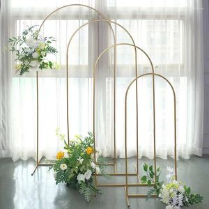 Dekoracja imprezy 4PCS Outdoor Lawn Floral Balloon Prezenty Stand Wedding Flower Arch Stage Hall