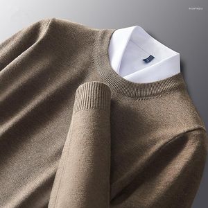 Männer Pullover 2023 Marke Pullover Rundhals Oberbekleidung Keller Casual Business Dünne Anzug Innere Lange Ärmel Stricken Top